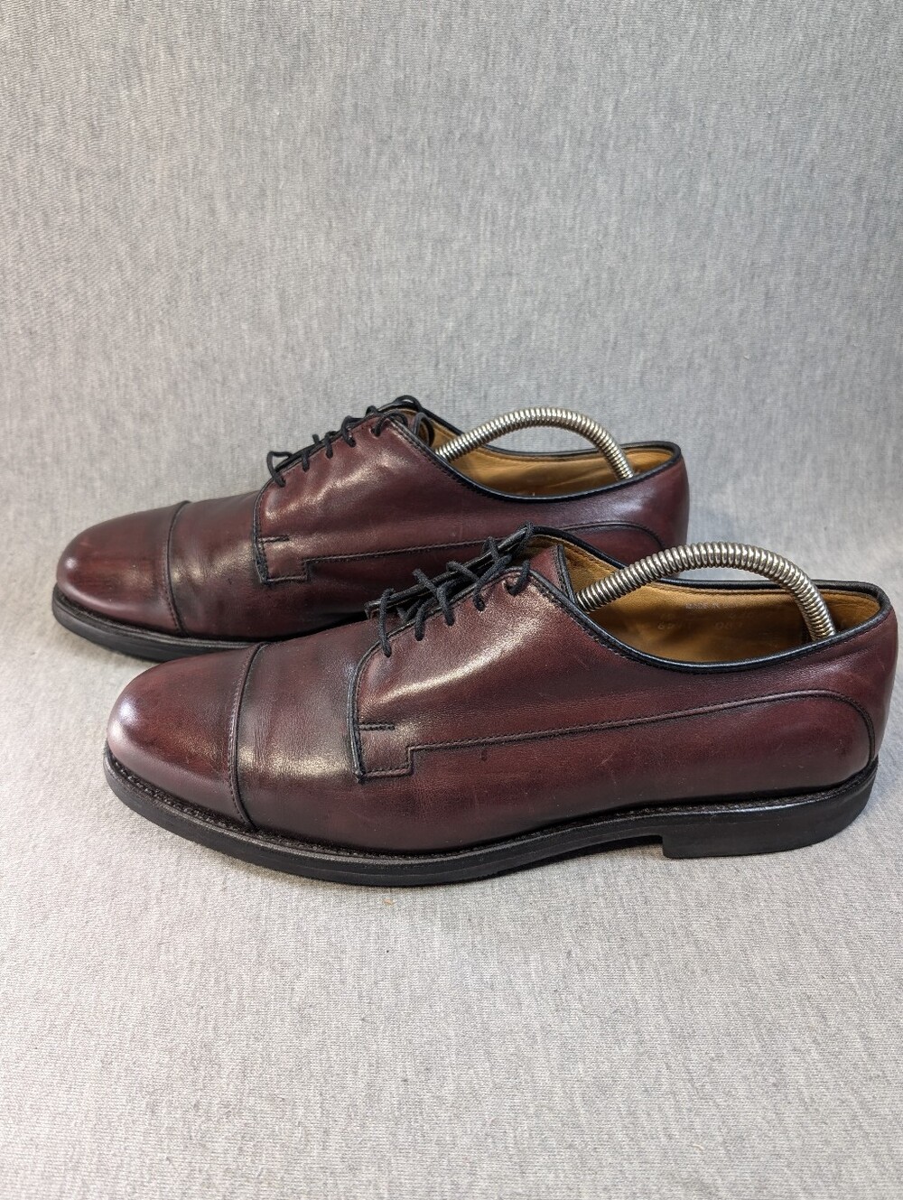 Allen Edmonds Bergland Cap Toe Oxford Dress Shoes Men's 10D Burgundy/Oxblood